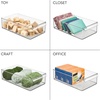 image:imageiDesign Stackable Fridge Storage Bin Clear  Front Handle Made in USAPack of 3