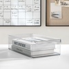 image:imageiDesign Stackable Fridge Storage Bin Clear  Front Handle Made in USAPack of 3
