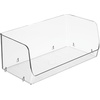 image:imageiDesign Stackable OpenFront Storage Bins Set of 3 Clear  Kitchen and Pantry OrganizationPack of 1