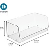 image:imageiDesign Stackable OpenFront Storage Bins Set of 3 Clear  Kitchen and Pantry OrganizationPack of 1