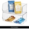 image:imageiDesign Stackable OpenFront Storage Bins Set of 3 Clear  Kitchen and Pantry OrganizationPack of 1