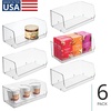 image:imageiDesign Stackable OpenFront Storage Bins Set of 3 Clear  Kitchen and Pantry OrganizationPack of 6