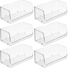 image:imageiDesign Stackable OpenFront Storage Bins Set of 3 Clear  Kitchen and Pantry OrganizationPack of 6