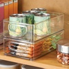image:imageiDesign Stackable Pantry Bin with Handles Set of 4 Clear  Kitchen Storage Made in USAPack of 1