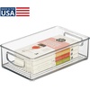 image:imageiDesign Stackable Pantry Bin with Handles Set of 4 Clear  Kitchen Storage Made in USAPack of 1