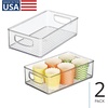 image:imageiDesign Stackable Pantry Bin with Handles Set of 4 Clear  Kitchen Storage Made in USAPack of 2