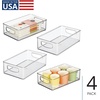 image:imageiDesign Stackable Pantry Bin with Handles Set of 4 Clear  Kitchen Storage Made in USAPack of 4