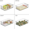 image:imageiDesign Stackable Pantry Bin with Handles Set of 4 Clear  Kitchen Storage Made in USAPack of 4