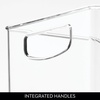 image:imageiDesign Stackable Pantry Bins with Handles 4 Different Sizes 5 Pack Clear Made in USASet of 3