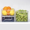 image:imageiDesign Stackable Pantry Bins with Handles 4 Different Sizes 5 Pack Clear Made in USASet of 3
