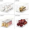 image:imageiDesign Stackable Pantry Bins with Handles 4 Different Sizes 5 Pack Clear Made in USASet of 3
