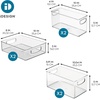 image:imageiDesign Stackable Pantry Bins with Handles 4 Different Sizes 5 Pack Clear Made in USASet of 6