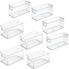 image:imageiDesign Stackable Pantry Bins with Handles 4 Different Sizes 5 Pack Clear Made in USASet of 8