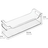 image:imageiDesign Stackable Plastic Pantry Bin with Handles Set of 2 Clear  For Cabinets or Fridge Made in USA145 x 5 x 5  Set of 2 Pack of 2