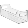 image:imageiDesign Stackable Plastic Pantry Bin with Handles Set of 2 Clear  For Cabinets or Fridge Made in USA145 x 5 x 5