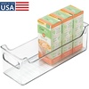 image:imageiDesign Stackable Plastic Pantry Bin with Handles Set of 2 Clear  For Cabinets or Fridge Made in USA145 x 5 x 5 Pack of 4