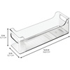image:imageiDesign Stackable Plastic Pantry Bin with Handles Set of 2 Clear  For Cabinets or Fridge Made in USA145 x 5 x 5 Pack of 4