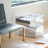 image:imageiDesign Stackable Shoe Box with HingedLid Clear  For Wedges or Sandals Made in USAPack of 1