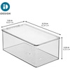 image:imageiDesign Stackable Shoe Box with HingedLid Clear  For Wedges or Sandals Made in USAPack of 1