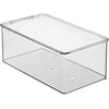 image:imageiDesign Stackable Shoe Box with HingedLid Clear  For Wedges or Sandals Made in USAPack of 1