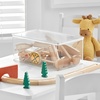 image:imageiDesign Stackable Shoe Box with HingedLid Clear  For Wedges or Sandals Made in USAPack of 2