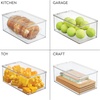image:imageiDesign Stackable Shoe Box with HingedLid Clear  For Wedges or Sandals Made in USAPack of 2