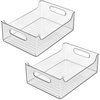 image:imageiDesign Stackable Storage Bin with Handles Clear  For Pantry or Fridge Made in USA14 x 10 x 5