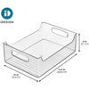 image:imageiDesign Stackable Storage Bin with Handles Clear  For Pantry or Fridge Made in USA14 x 10 x 5