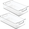 image:imageiDesign Stackable Storage Bin with Handles Clear  For Pantry or Fridge Made in USA14 x 8 x 35