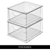image:imageiDesign Stackable Storage Drawer Clear  Stackable OrganFor Fridge Pantry or Under Sinks Made in USAizer For Bathroom Counter Vanity UnderSinkPack of 1