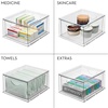 image:imageiDesign Stackable Storage Drawer Clear  Stackable OrganFor Fridge Pantry or Under Sinks Made in USAizer For Bathroom Counter Vanity UnderSinkPack of 1
