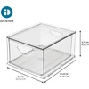 image:imageiDesign Stackable Storage Drawer Clear  Stackable OrganFor Fridge Pantry or Under Sinks Made in USAizer For Bathroom Counter Vanity UnderSinkPack of 1