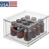 image:imageiDesign Stackable Storage Drawer Clear  Stackable OrganFor Fridge Pantry or Under Sinks Made in USAizer For Bathroom Counter Vanity UnderSinkPack of 1