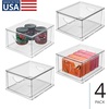image:imageiDesign Stackable Storage Drawer Clear  Stackable OrganFor Fridge Pantry or Under Sinks Made in USAizer For Bathroom Counter Vanity UnderSinkPack of 4