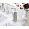 image:imageiDesign Stainless Steel Soap Dispenser Pump The Preston Collection  29 x 29 x 85 Brushed amp Chrome Split FinishPack of 1