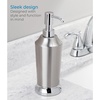 image:imageiDesign Stainless Steel Soap Dispenser Pump The Preston Collection  29 x 29 x 85 Brushed amp Chrome Split FinishPack of 1