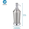 image:imageiDesign Stainless Steel Soap Dispenser Pump The Preston Collection  29 x 29 x 85 Brushed amp Chrome Split FinishPack of 1