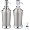 image:imageiDesign Stainless Steel Soap Dispenser Set of 2 BrushedChrome  For Bathroom ShowerPack of 2