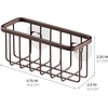 image:imageiDesign Stainless Steel Suction Sponge Holder 2Pack Polished  Kitchen Sink Caddy OrganizerBronze