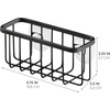 image:imageiDesign Stainless Steel Suction Sponge Holder 2Pack Polished  Kitchen Sink Caddy OrganizerMatte Black