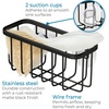 image:imageiDesign Stainless Steel Suction Sponge Holder 2Pack Polished  Kitchen Sink Caddy OrganizerMatte Black