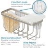 image:imageiDesign Stainless Steel Suction Sponge Holder 2Pack Polished  Kitchen Sink Caddy OrganizerSatin