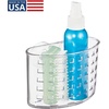 image:imageiDesign Suction Cup Shower Caddy Basket Clear  Bathroom Storage Organizer Made in USAPack of 1