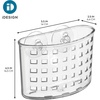 image:imageiDesign Suction Cup Shower Caddy Basket Clear  Bathroom Storage Organizer Made in USAPack of 1