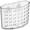 image:imageiDesign Suction Cup Shower Caddy Basket Clear  Bathroom Storage Organizer Made in USAPack of 1