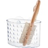 image:imageiDesign Suction Cup Shower Caddy Basket Clear  Bathroom Storage Organizer Made in USAPack of 1
