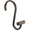 image:imageiDesign TBar Metal Curtain Rust Resistant Shower Hooks Rings for Kids Guest Master Bathroom Set of 12 ChromeBronze