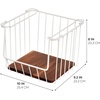 image:imageiDesign The Ra Safford Collection Open Front Wire Basket with Acacia Wood 14 x 10 x 610 x 10 x 8