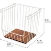 image:imageiDesign The Ra Safford Collection Open Front Wire Basket with Acacia Wood 14 x 10 x 612 x 12 x 12