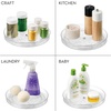 image:imageiDesign The Rain Collection Lazy Susan Turntable Organizer 9 x 9 x 15 Clear  Clear 15 HeightPack of 2